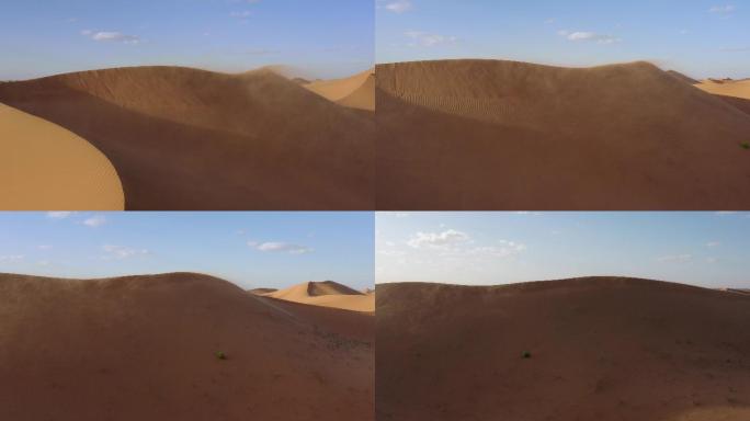 风沙中的沙漠素材沙漠荒地刮风