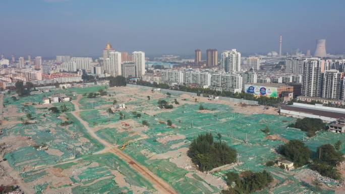 枣庄薛城四里石拆迁改造城中村拆迁完的废墟
