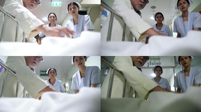 医院急救队急诊室行动中年轻女性