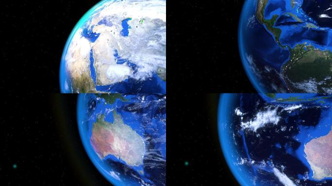 三维高清大气地球动画展示视频素材