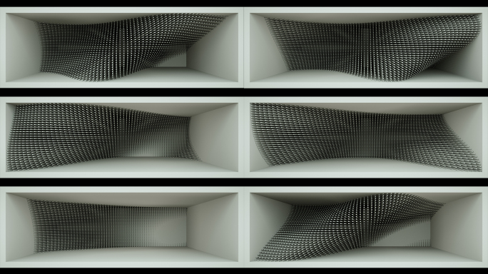 【裸眼3D】灰白空间波点矩阵艺术裸眼墙体