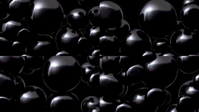 三维渲染浮动球体。