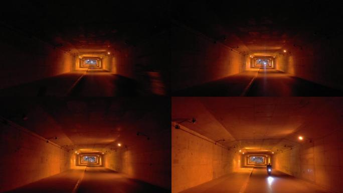原始素材夜晚的隧道