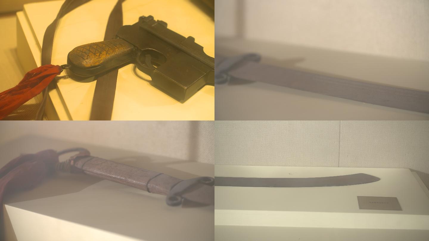 马本斋纪念馆马本斋用过的枪和大刀