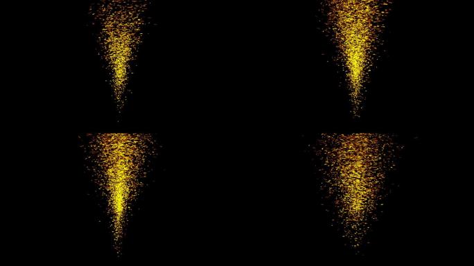 金色火花粒子旋风抽象图案三维