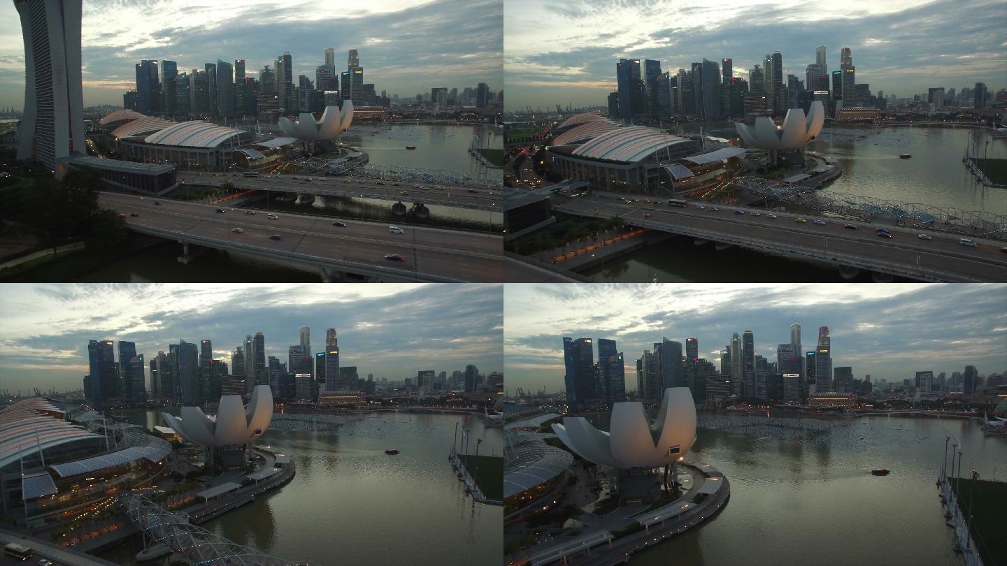 航拍新加坡城区