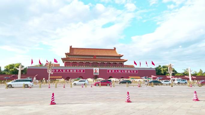 北京首都天安门广场移动拍摄素材