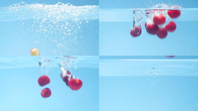 掉入水里樱桃