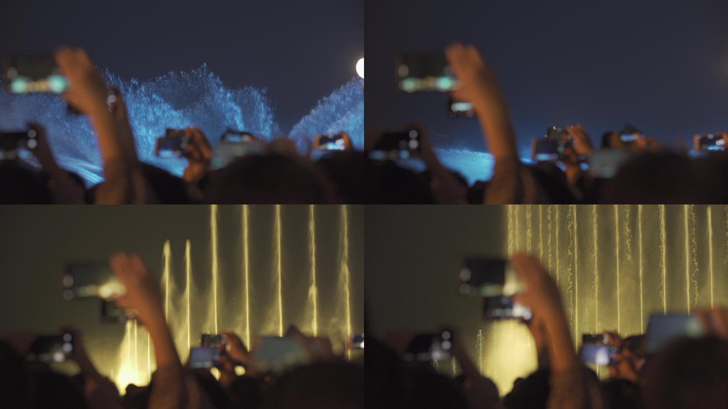 杭州西湖音乐喷泉手机录像
