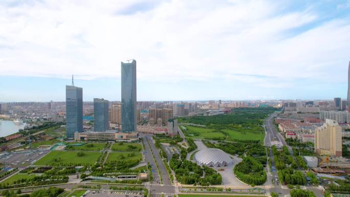 天津滨海新区于家堡商业区航拍