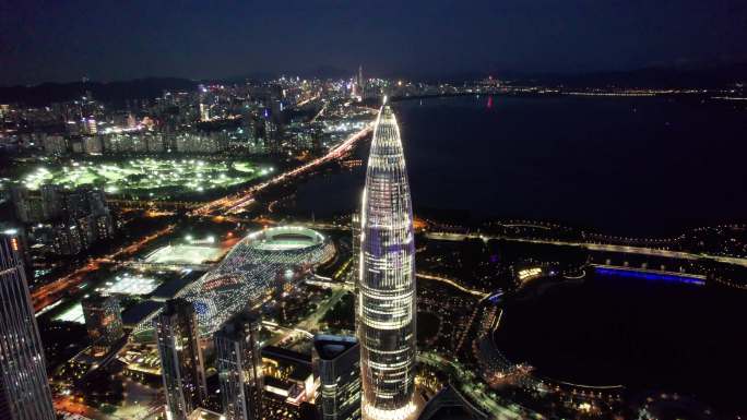 深圳南山后海夜景内透