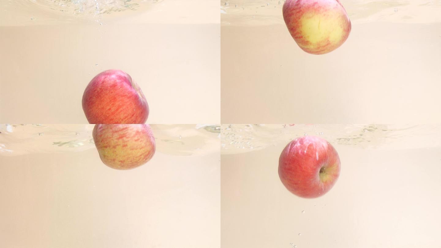 苹果掉入水中