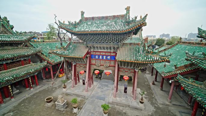 三原县 城隍庙航拍