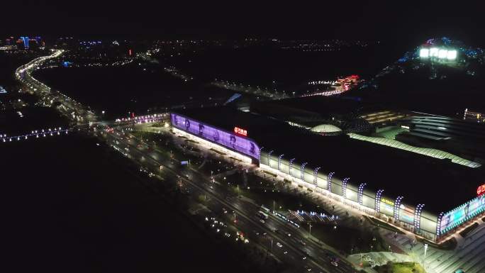 青岛东方影都夜景4K航拍