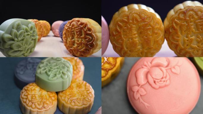 【原创4K】中秋美食月饼甜点茶点产品展示