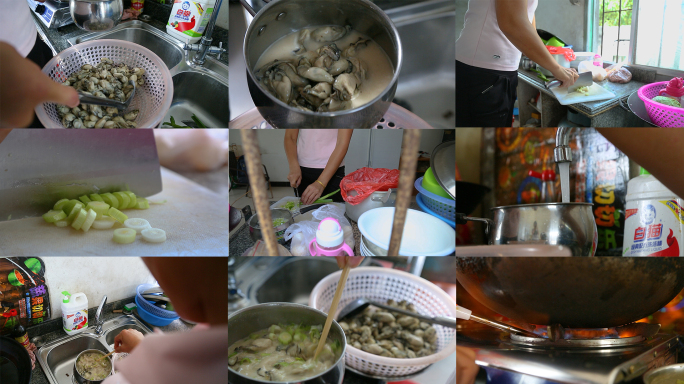 海蛎煎制作流程