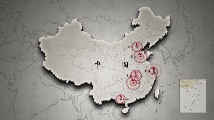 复古革命中国地图
