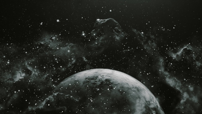 【4K宇宙】黑白地球全球星云宇宙背景震撼