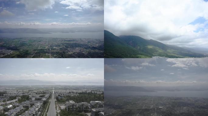 云南大理洱海苍山航拍