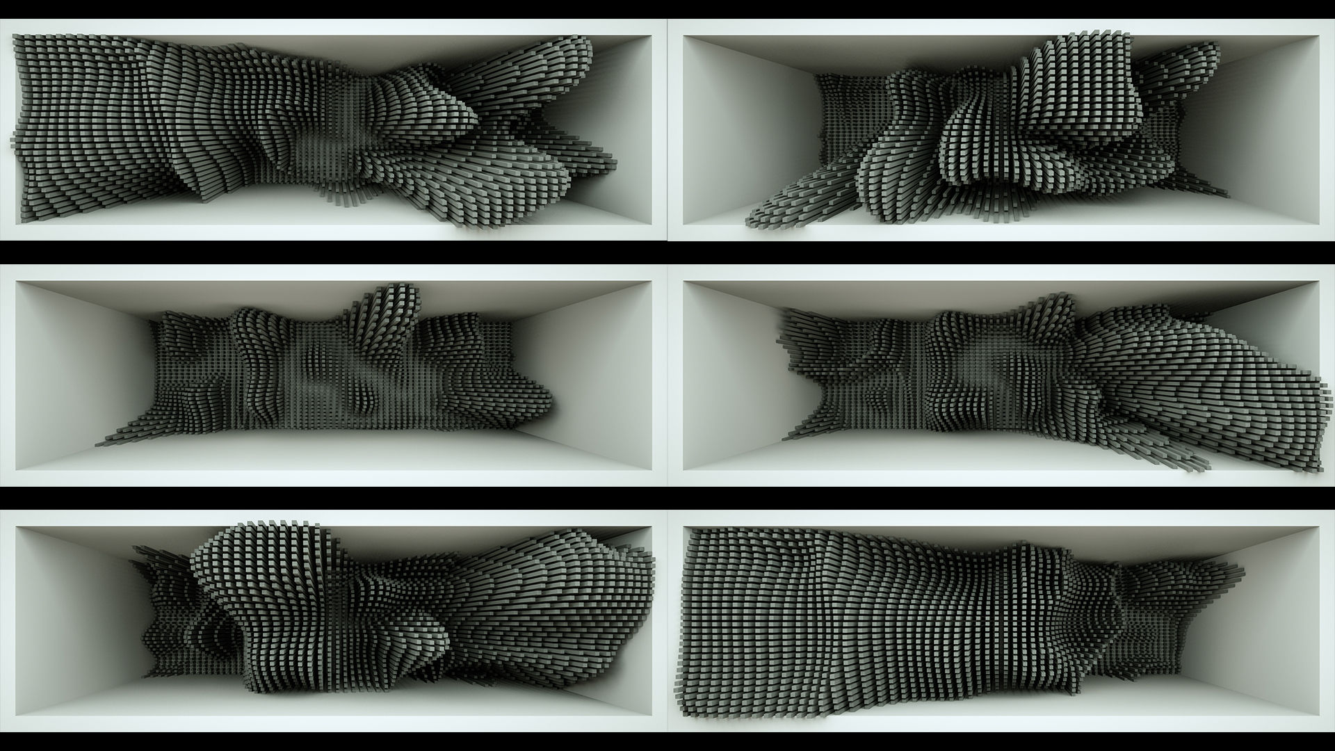 【裸眼3d】双色空间视觉冲击艺术动态波形