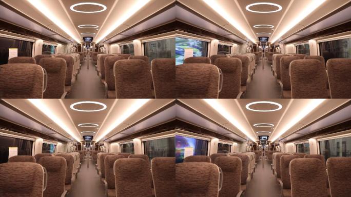 地铁高铁车厢空镜头