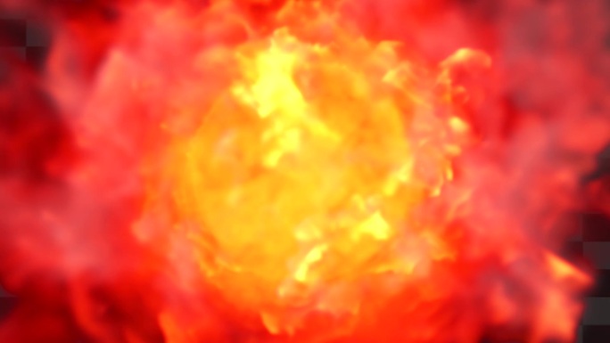 【Alpha通道】火焰冲屏太阳核心64A