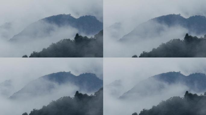 4K云雾飘过山间11