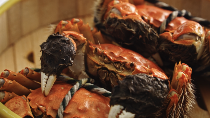 清蒸螃蟹海鲜美食