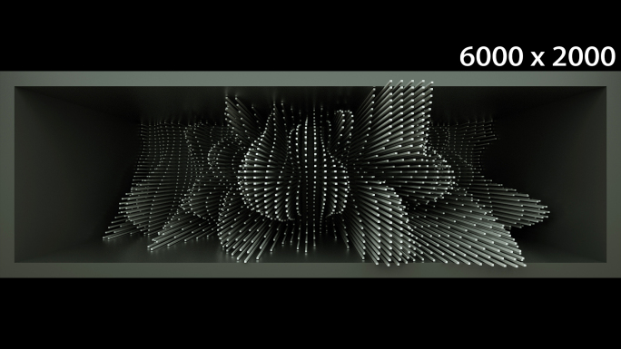 【裸眼3D】黑金方点矩阵扭曲艺术建筑空间