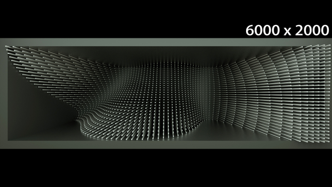 【裸眼3D】黑金方点矩阵立体艺术建筑空间