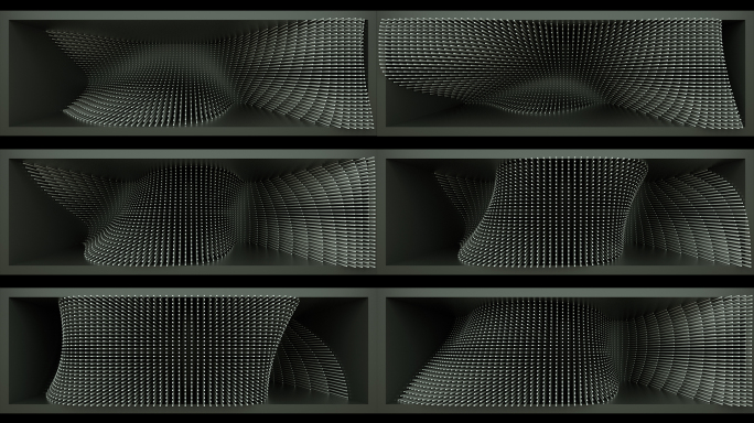 【裸眼3D】黑金方点矩阵立体艺术建筑空间