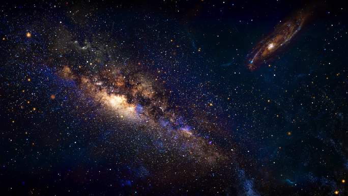 【4K宇宙】蓝色璀璨星云银河星系未来科幻