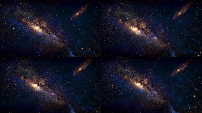 【4K宇宙】蓝色璀璨星云银河星系未来科幻