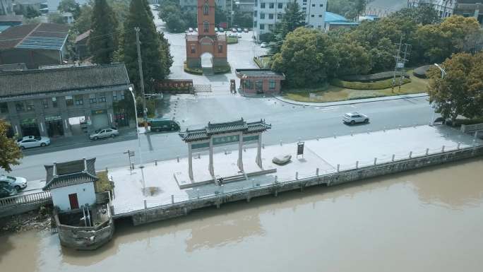 南通唐闸、大生码头、大生纱厂航拍