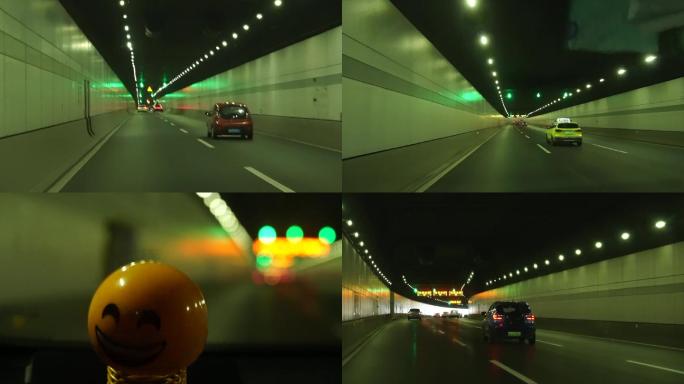 长江隧道车流出租车第一视角