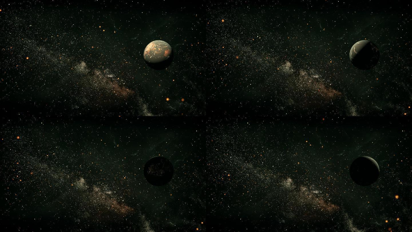 【4K宇宙】全球地球炫酷暗黑星云宇宙探索