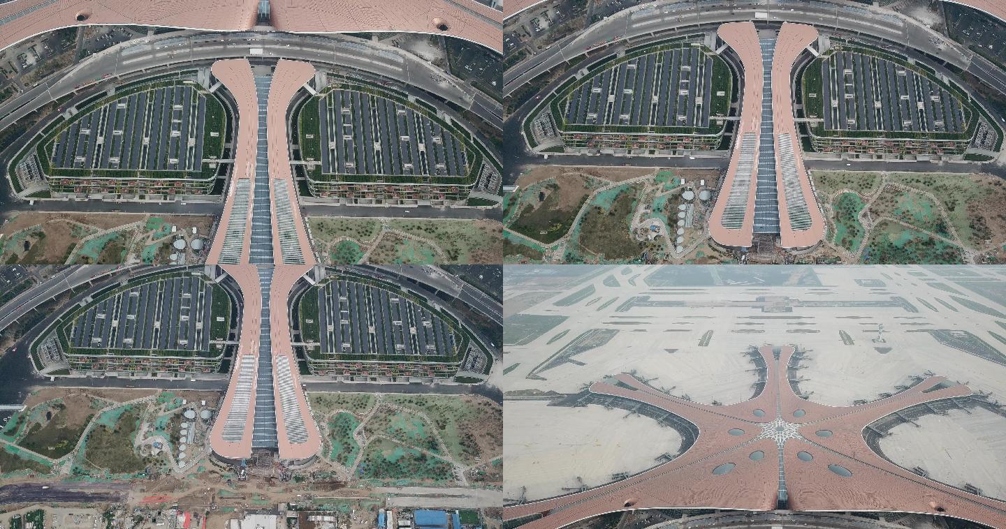 建设北京大兴机场航空枢纽4k航拍