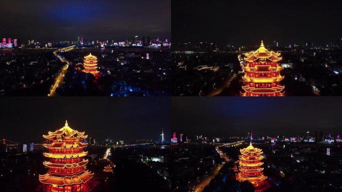 4k-黄鹤楼夜景（近景 远景）