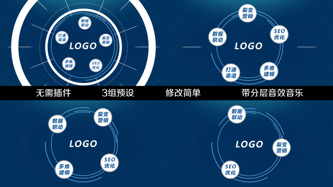 简洁营销分类信息AE模板