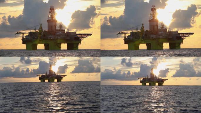 漂浮的海上钻井平台 海洋石油开采必不可少
