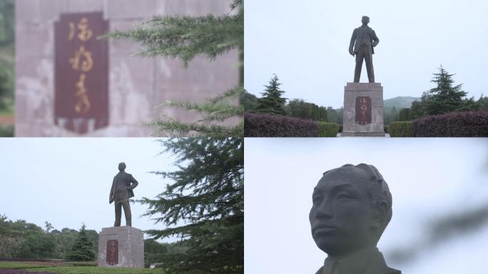 安庆市陈独秀纪念馆雕像全景特写