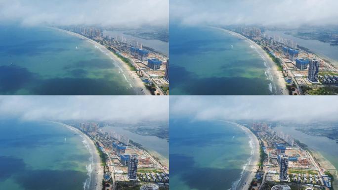 6海岸线 航拍 风景 双月湾 海边