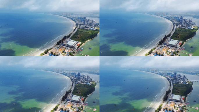 1海岸线 航拍 风景 双月湾 海边