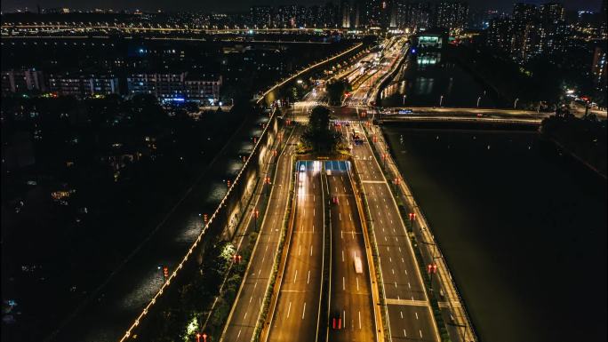 集庆门车流延时