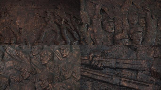 彭雪枫同志事迹展览馆红军战斗群像雕像