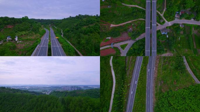 高速公路和穿山隧道