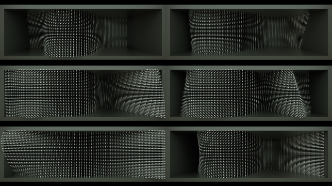 【裸眼3D】黑金方点矩阵起伏艺术建筑空间