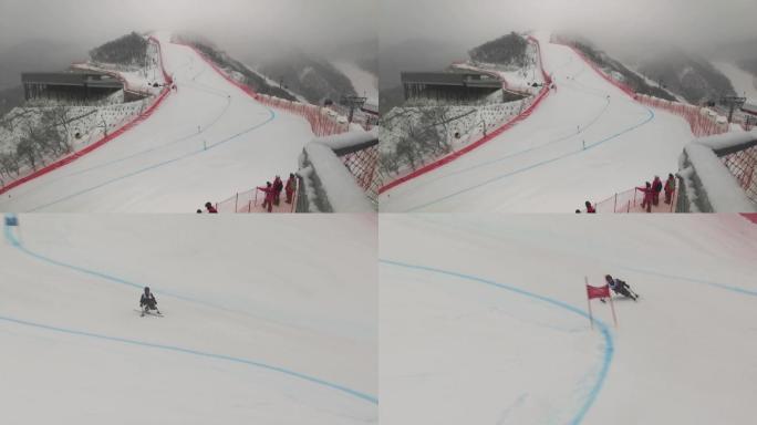 张家口国家跳台滑雪中心的滑雪运动员