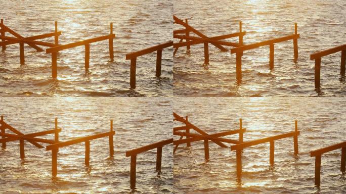【正版素材】中景海浪工厂落日固定