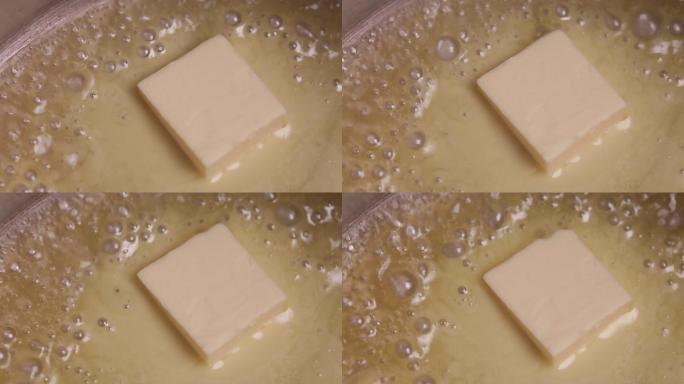 平底锅里融化的黄油牛油 (6)